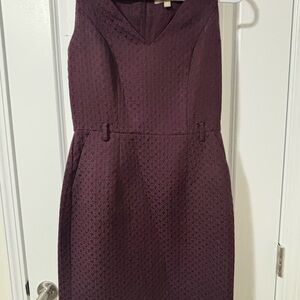 Banana Republic Strapless Textured Dress in Plum